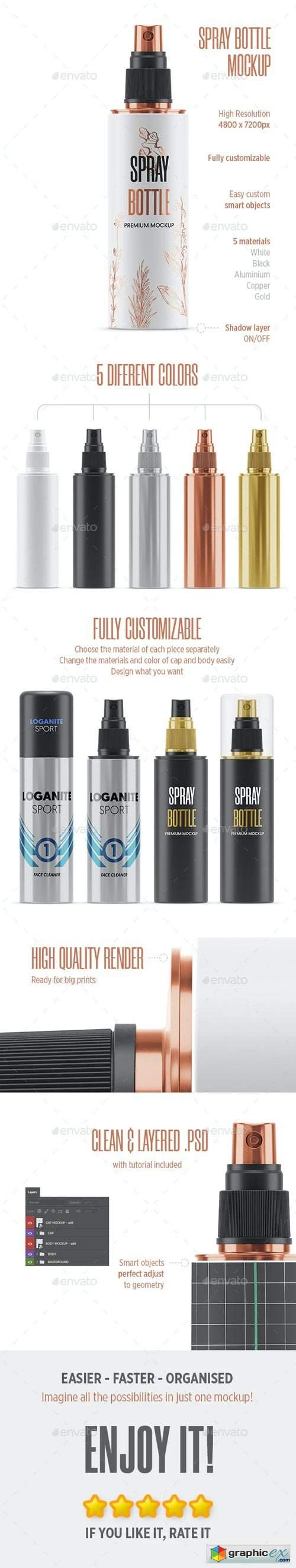 Download Spray Bottle MockUp - 29417382 » Free Download Vector Stock Image Photoshop Icon