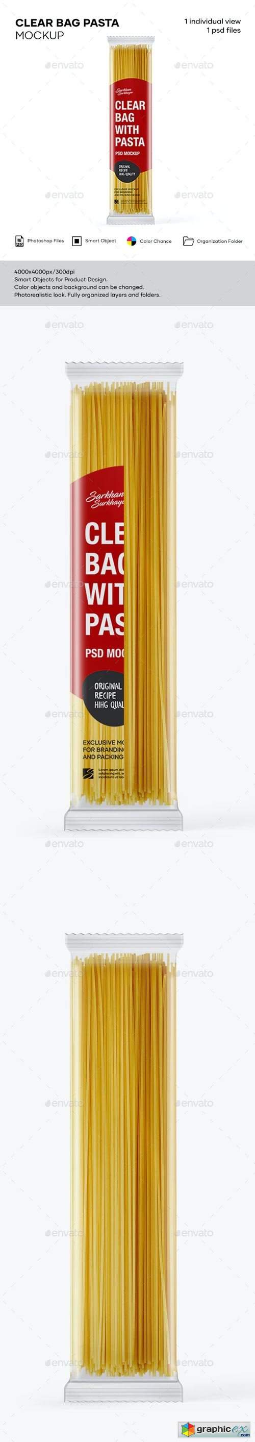 Clear Bag With Pasta Mockup 29509333