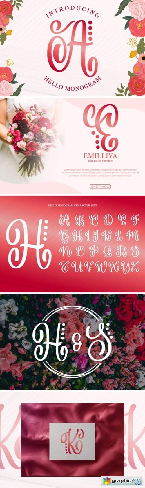  Hello Monogram Font 