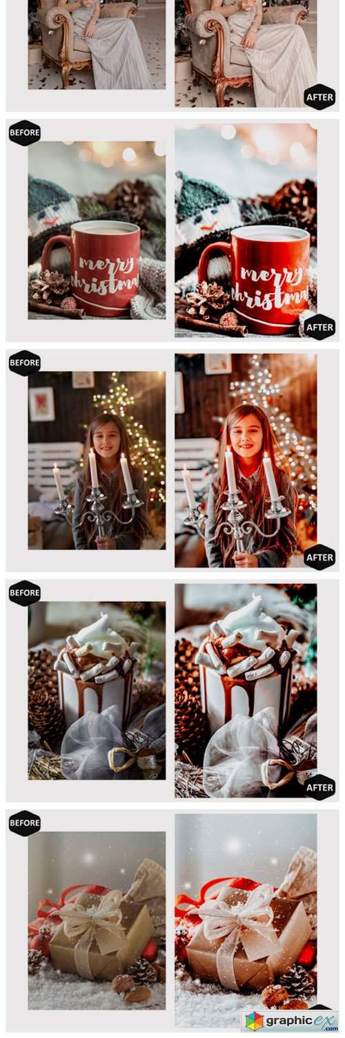  10 Moody Xmas Photoshop Actions and ACR 