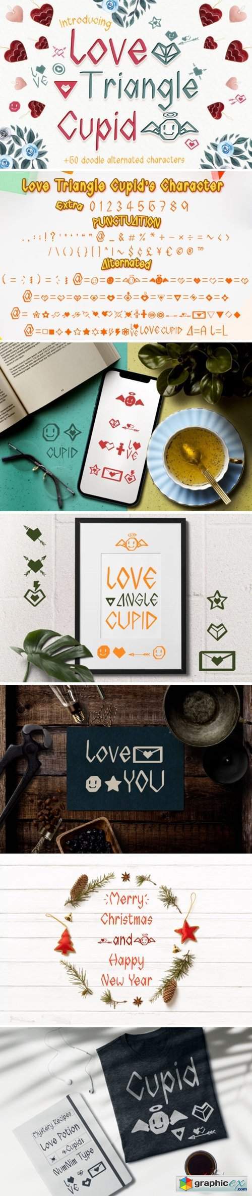 Love Triangle Cupid Font