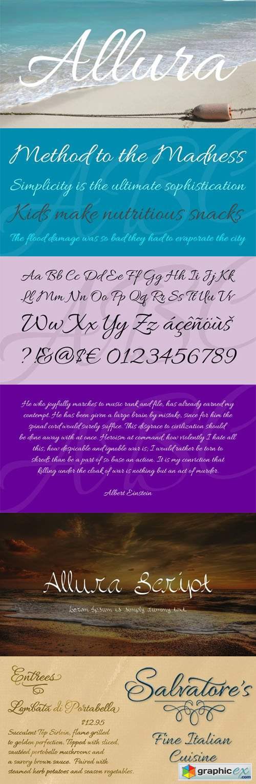 Allura Calligraphy Script Font [2-Weight]