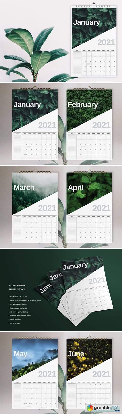  Nature Calendar 2021 Template 