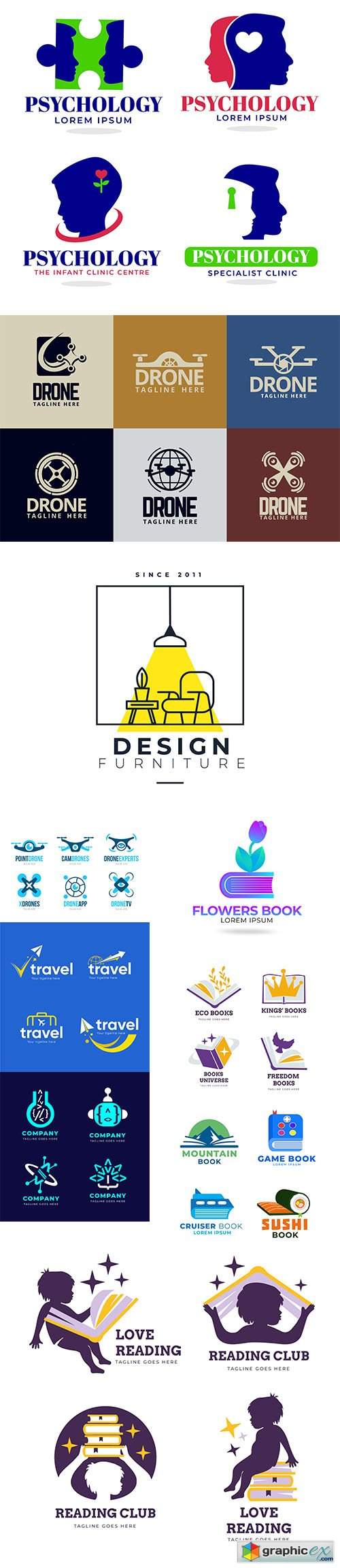  Design logo vector template collection 