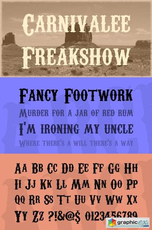  Carnivalee Freakshow - High Quality Western Display Font 