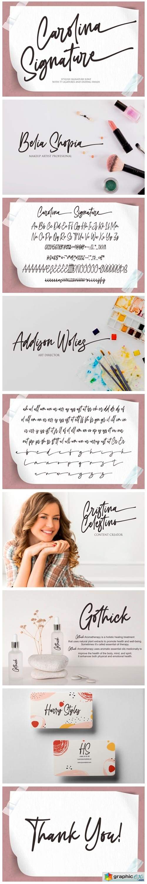  Carolina Signature Font 