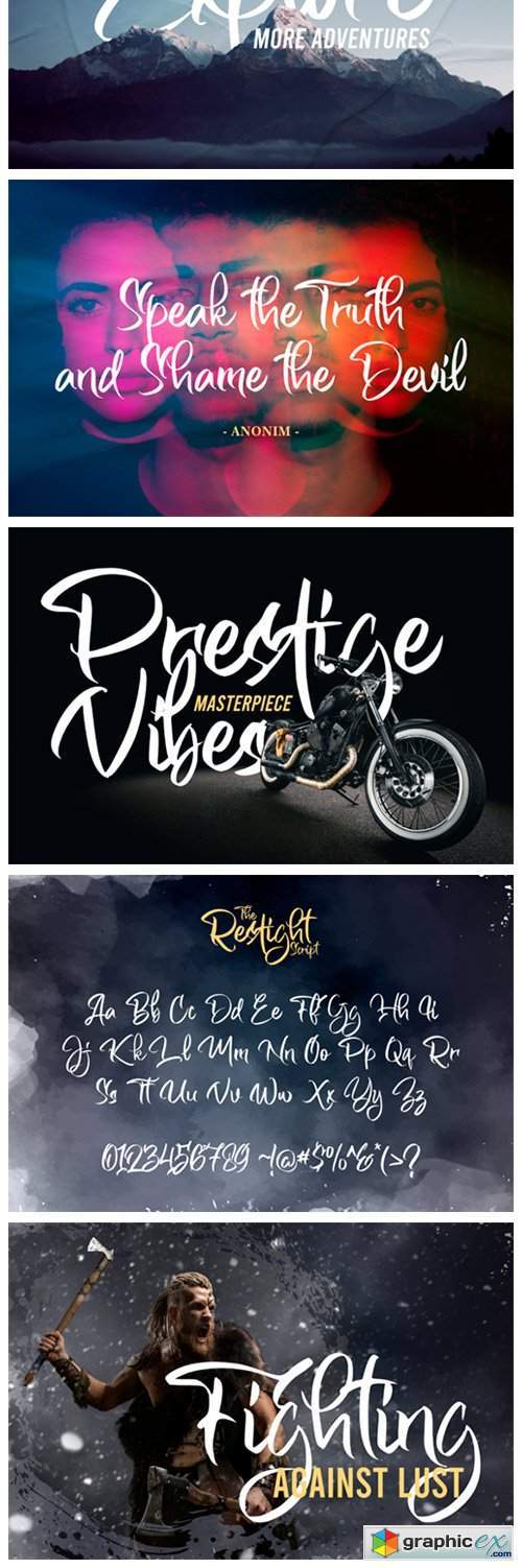 The Restight Script Font