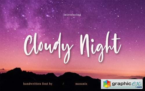  Cloudy Night - Stylish Handwritten Font 