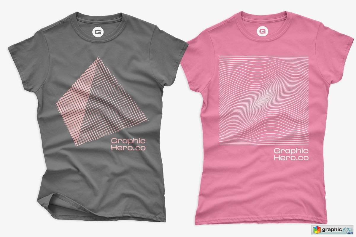 Gildan Ladies 64000 T-Shirt Mockups » Free Download Vector ...