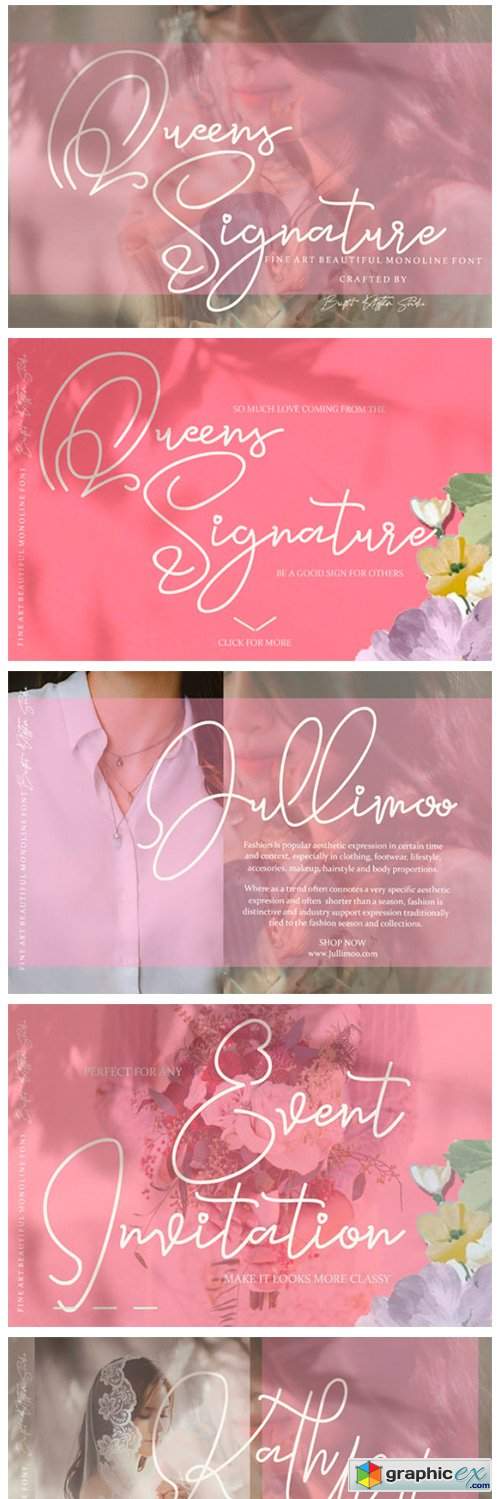  Queens Signature Font 