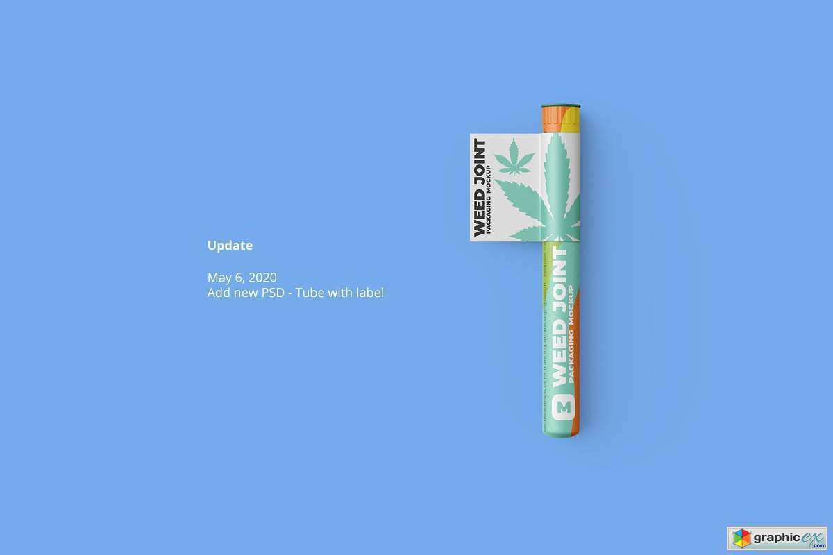Download Weed Joint Pre-Roll Tubes Mockup » Free Download Vector ...