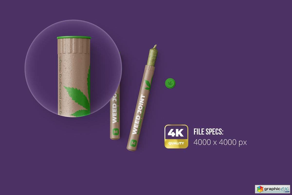 Weed Joint Pre-Roll Tubes Mockup » Free Download Vector ...