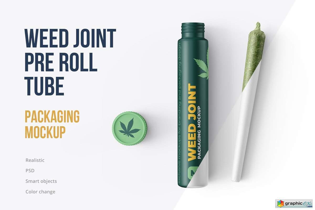 Download Weed Joint Pre-Roll Tubes 4 PSD » Free Download Vector Stock Image Photoshop Icon