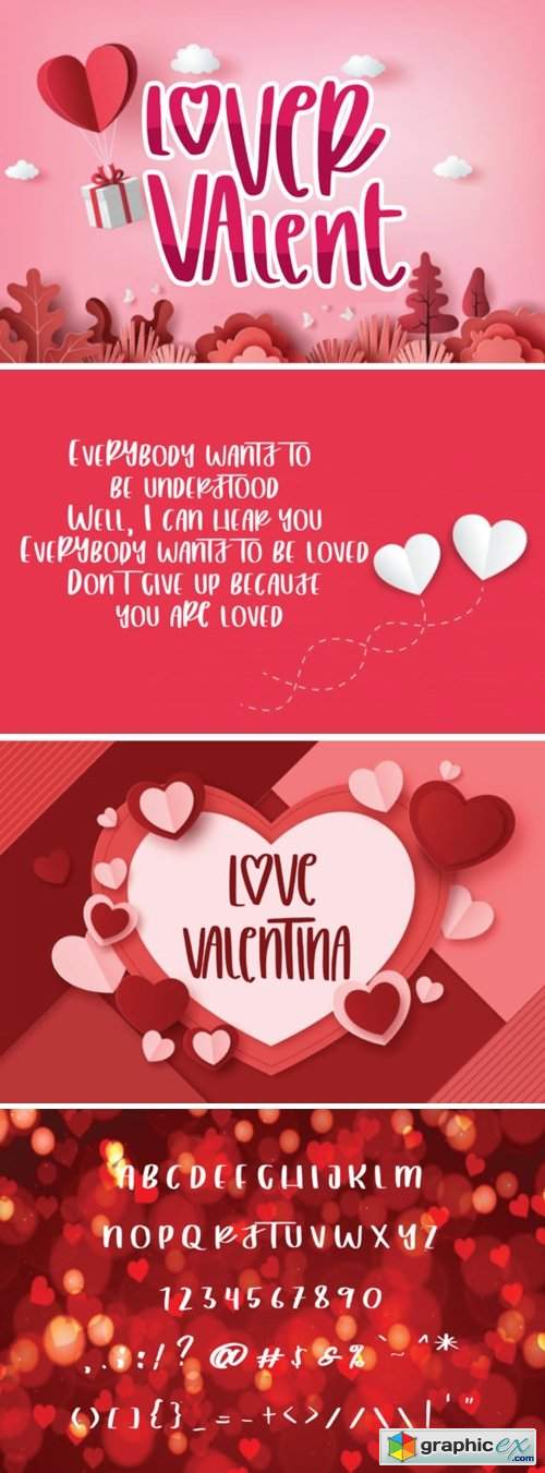  Lover Valent Font 