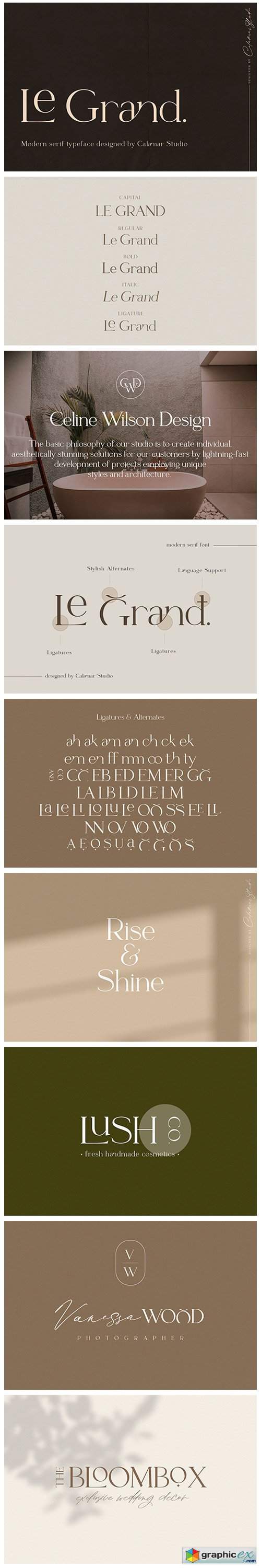 Le Grand | Serif Ligature Font 