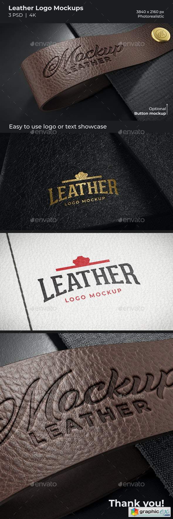 Leather Logo Mockups 