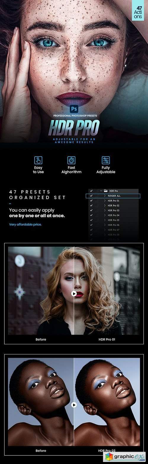 47 HDR Pro Photoshop Actions