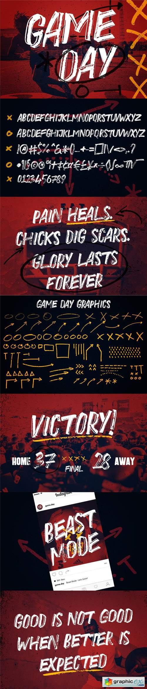 Game Day - A Sports Themed Hand Drawn Font