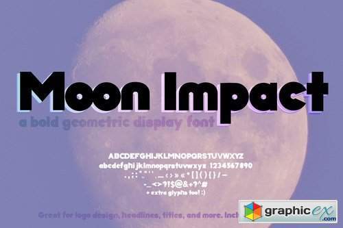 Moon Impact Font Bold (Geometric Font)
