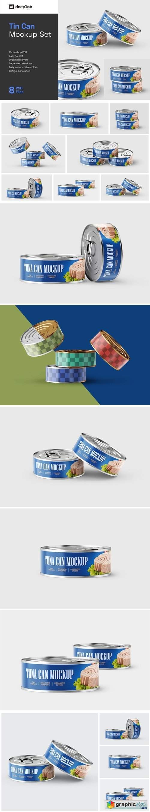 Tuna Tin Can Mockup Set