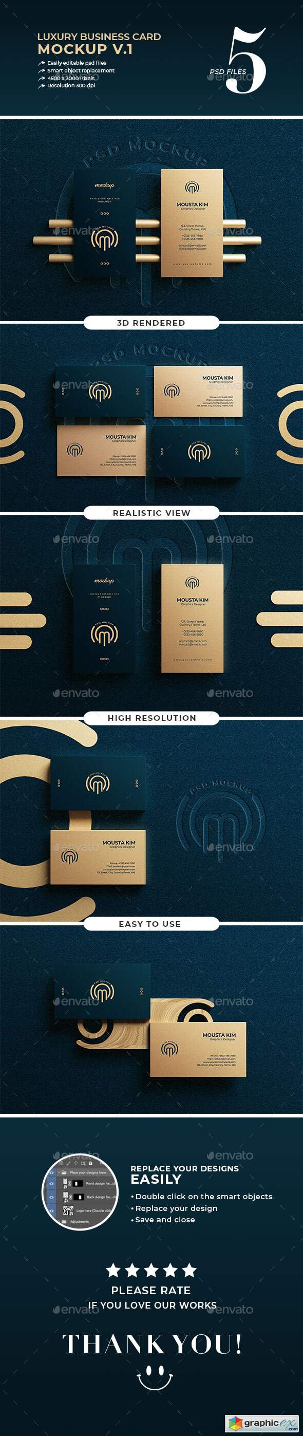 Download Luxury business card mockup v.1 » Free Download Vector Stock Image Photoshop Icon