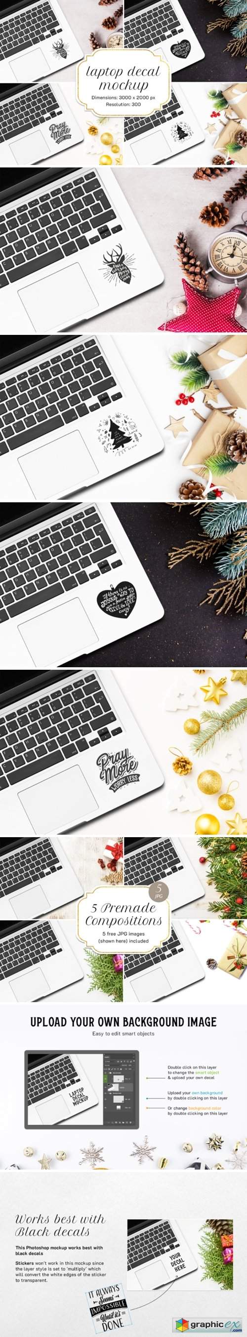 Download Laptop Decal Mockup 1 Psd File Free Download Vector Stock Image Photoshop Icon