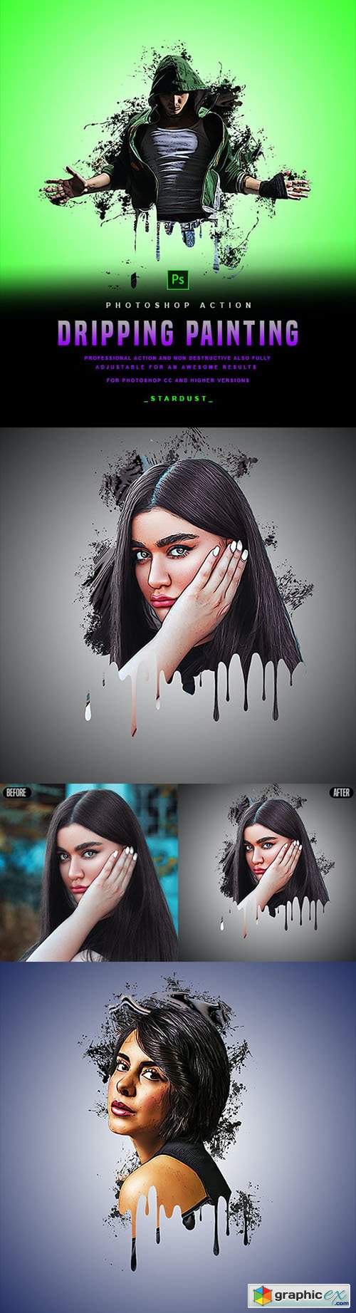 Dripping Painting - Photoshop Action 