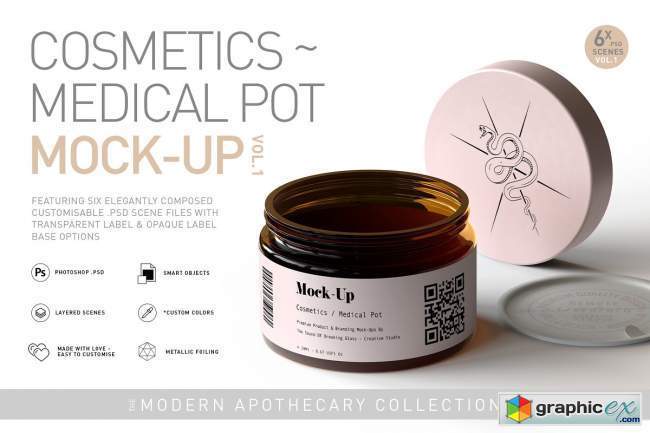Amber Cosmetics Pot Mock-Up | Vol.1