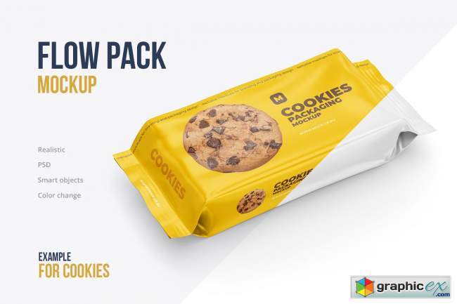  Flow Pack Cookies Mockup 