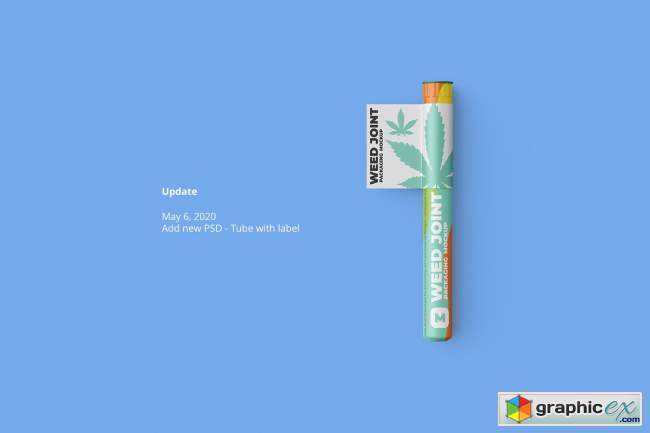 Weed Joint Pre-Roll Tubes Mockup