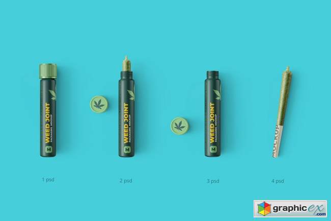 Weed Joint Pre-Roll Tubes 4 PSD 