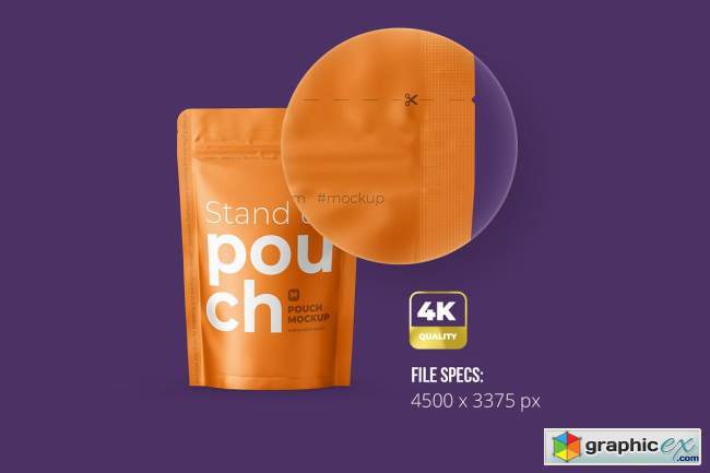 Stand Up Pouch Mockup Front view 