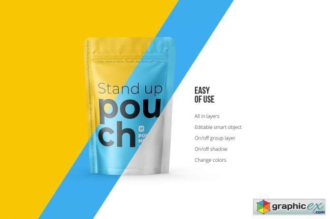 Stand Up Pouch Mockup Front view 