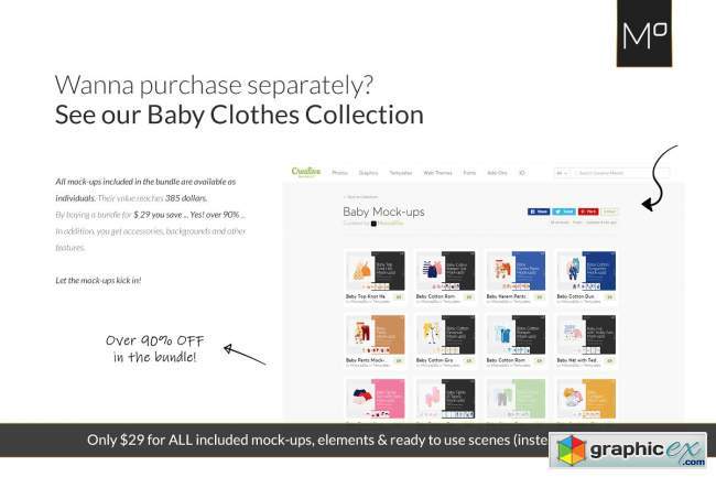 Baby Lookbook Creator Bundle Mockups 