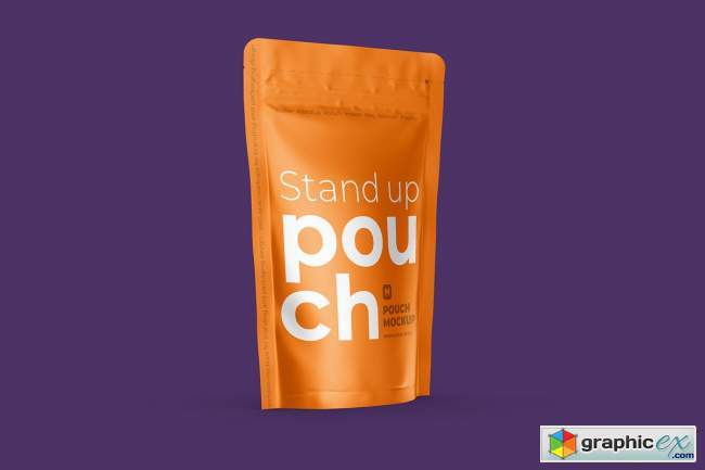 Stand Up Pouch Mockup Half Side view 