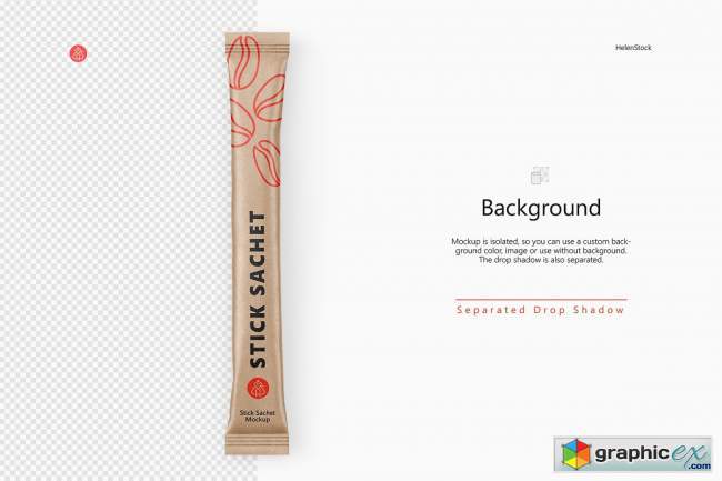 Stick Sachet Mockup - Top View 5734220