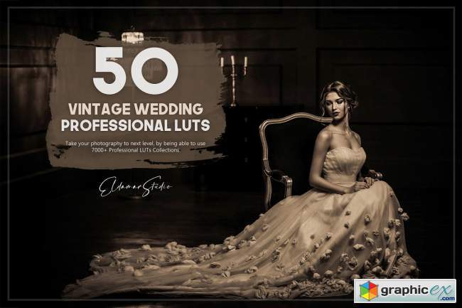  50 Vintage Wedding LUTs Pack 