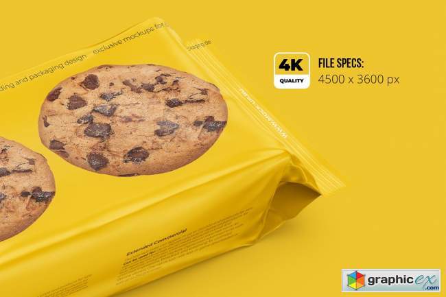 Long Flow Pack / Cookies Mockup 