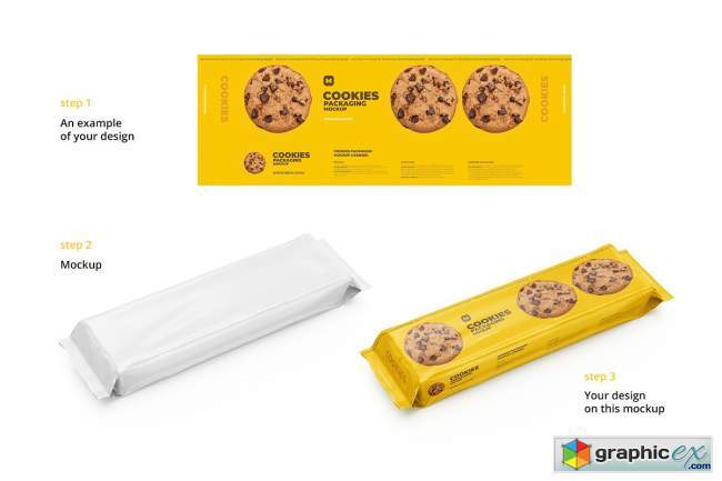 Long Flow Pack / Cookies Mockup 