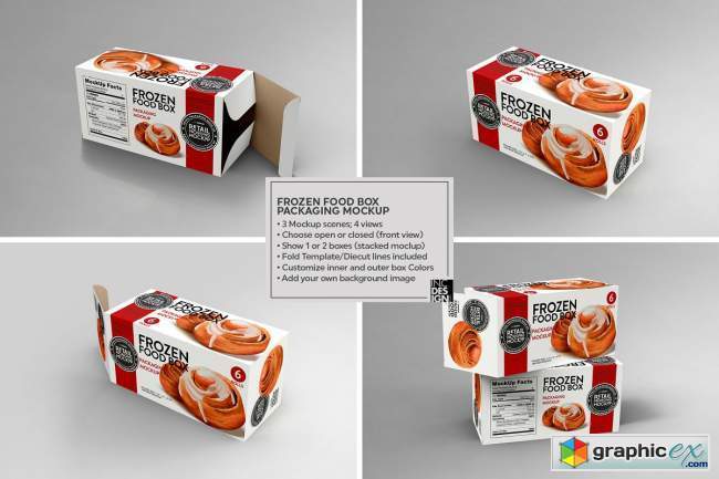 Retail Frozen Food Packaging3 Mockup