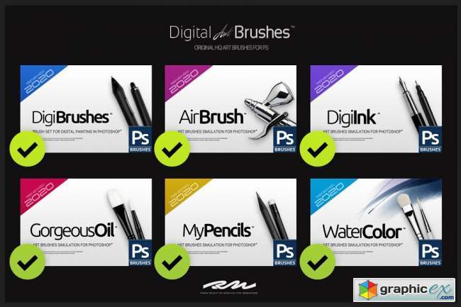 RM Digital Art Brushes EE for PS 