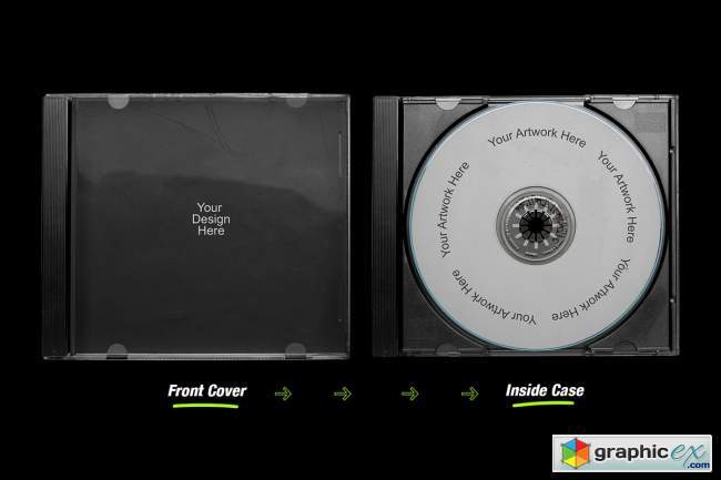 Distressed CD Jewel Case Mockup 