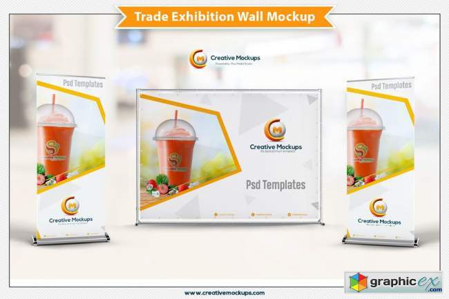 Trade Exhibition Wall Mockup 