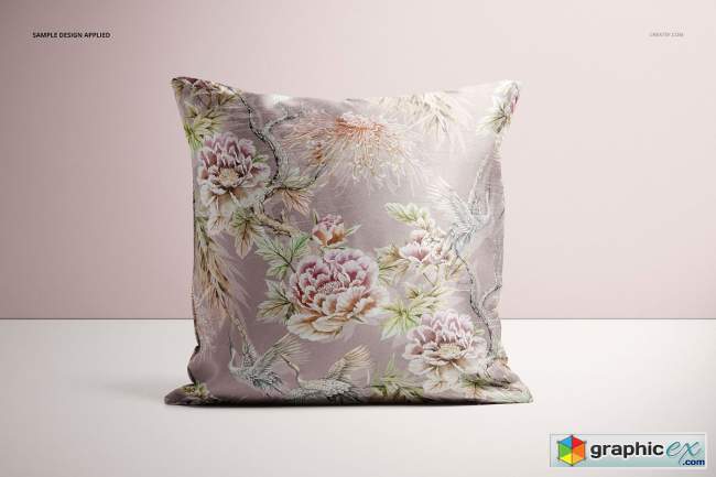 Polyester Cushion Cover Mockup Set 