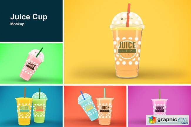 Juice Cups Mockup