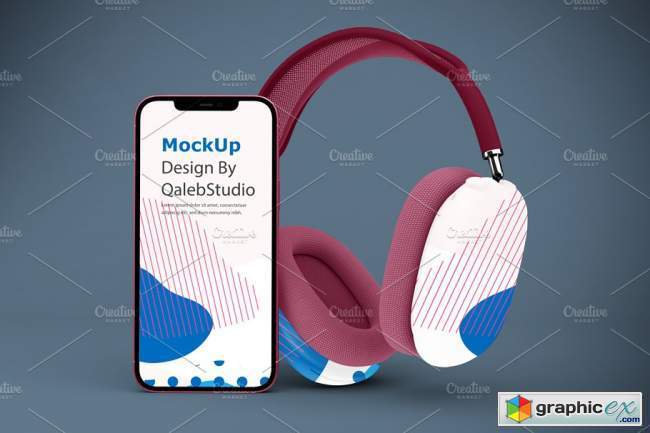 AirPods & iPhone Mockup