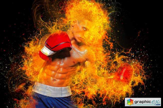 Fire Effect Photoshop Action 5735159
