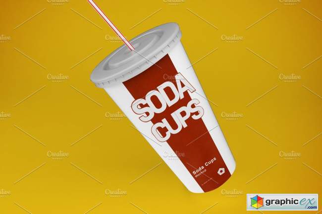 Soda Cups Mockup 