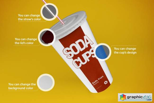 Soda Cups Mockup 