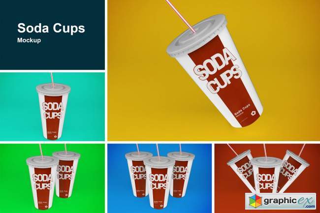 Soda Cups Mockup 